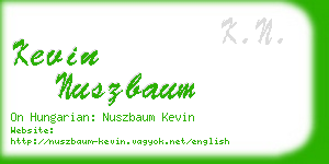 kevin nuszbaum business card